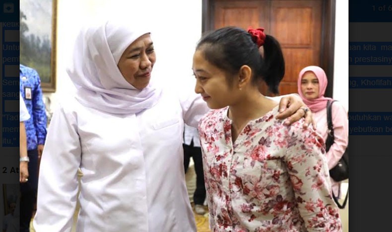 Atasi Trauma Psikologis Shalfa, Khofifah: Menangkan Hatimu dengan Banyak Zikir