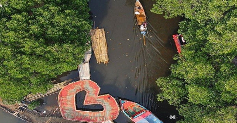 Wisata Instagramable di Bekasi, Ada Dermaga Hati Sungai Jingkem Tersembunyi di Hutan Mangrove