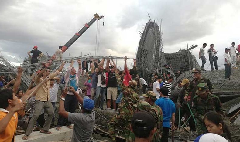 Gedung di Kompleks Pagoda Kamboja Ambruk Timpa Puluhan Pekerja, 2 Orang Tewas