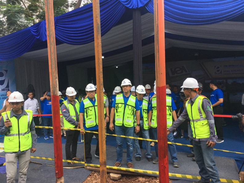 Groundbreaking Pembangunan Instalasi Pengolahan Air Limbah, Anies: Pertama di Indonesia