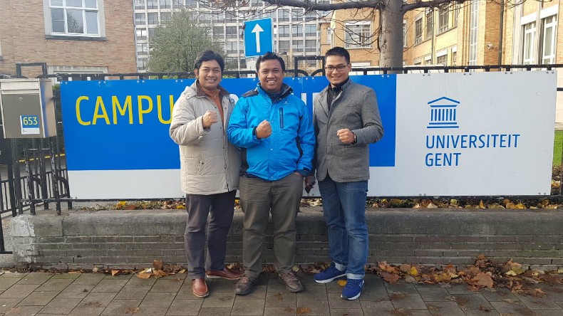 Tiga Dosen UNS Gelar Riset di Universitas Ghent, Belgia