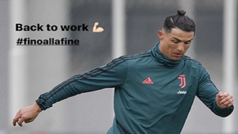 Cristiano Ronaldo Tampilkan Gaya Rambut Baru di Sesi Latihan Juventus