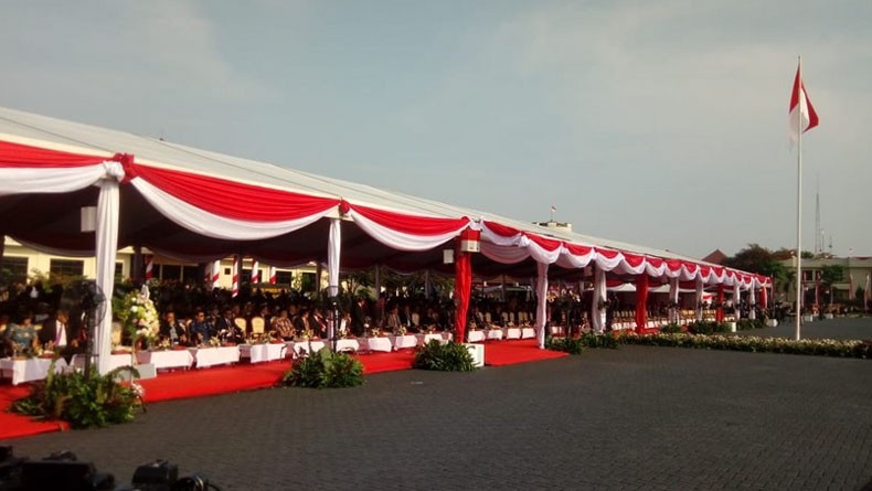 Serah Terima Tongkat Komando Kapolri Digelar di Mako Brimob Depok