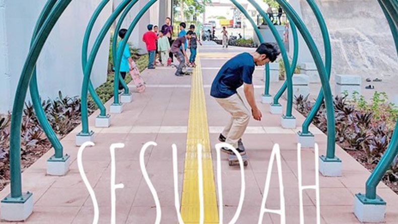 Skater Sambut Baik Kolong Flyover Slipi Jadi Skatepark