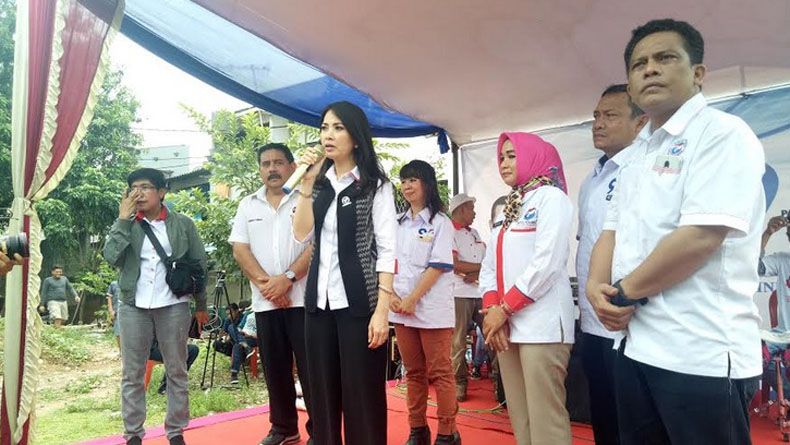 Liliana Tanaja Tanoesoedibjo Ajak Warga Pademangan Pilih Caleg Perindo