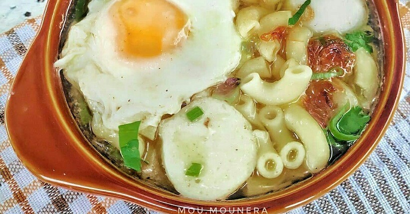 Malam Hari Terasa Lapar, Enaknya Bikin Sup Makaroni Pakai Telur Ceplok