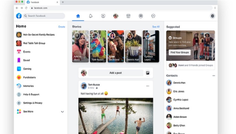 Facebook Redesain Tampilan Web untuk Sejumlah Pengguna 