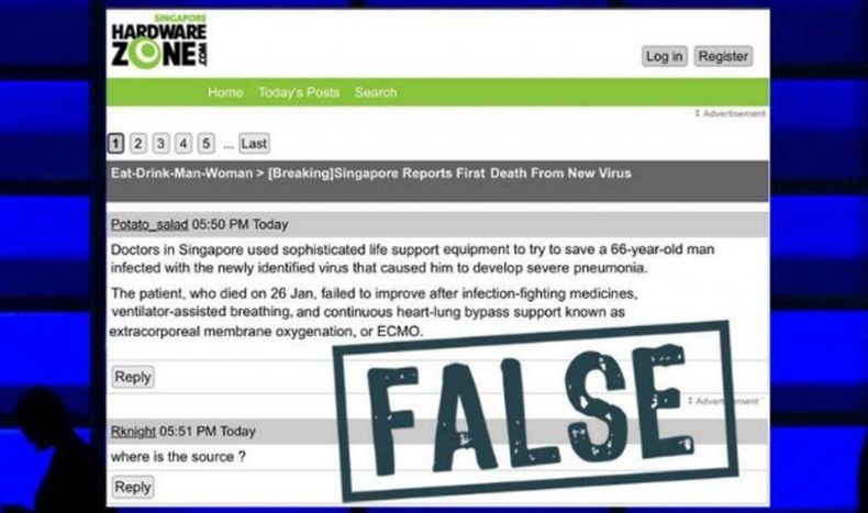 Informasi 1 Orang di Singapura Meninggal akibat Virus Korona Hoaks