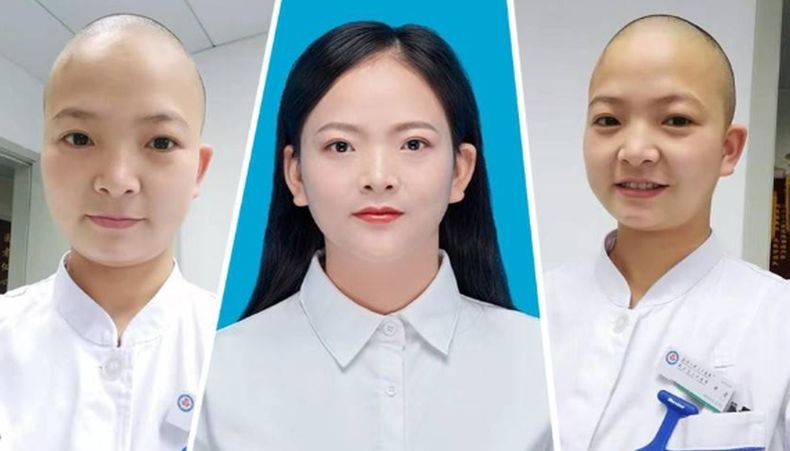 Perawat Cantik di China Ini Rela Gunduli Kepala demi Memerangi Virus Korona