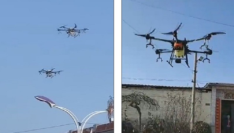 Wabah Virus Korona, China Manfaatkan Drone untuk Ingatkan Warga Menggunakan Masker