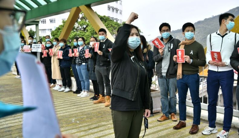 Virus Korona, Ratusan Pekerja Medis Hong Kong Mogok Kerja Tuntut Perbatasan China Ditutup