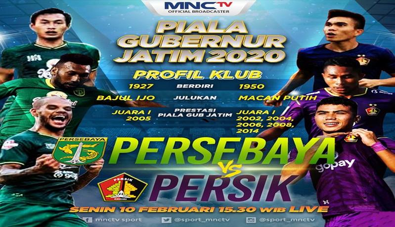 Piala Gubernur Jatim 2020: Prediksi Persebaya Vs Persik, Live di MNC TV Senin (10/2/2020)