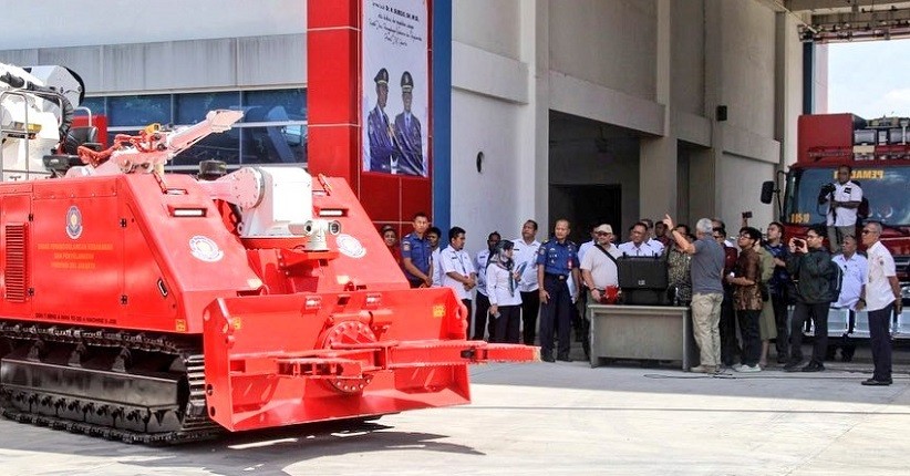 Robot Damkar Milik Pemprov DKI Bisa Dikendalikan Jarak Jauh Dilengkapi Pengukur Panas