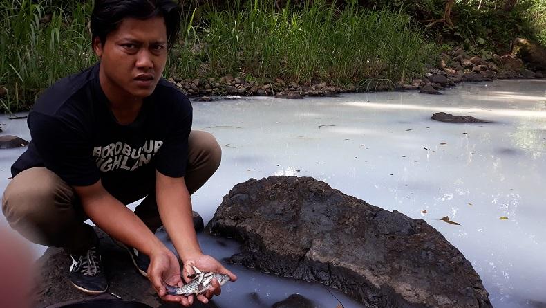Mirip Kolam Susu, Air Sungai Ngrancah di Kulonprogo Diduga Tercemar Limbah