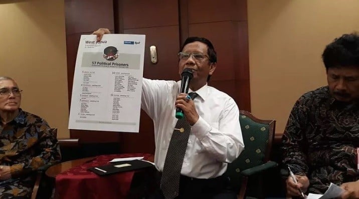 Mahfud: Dokumen Veronica Koman Hanya Dua Lembar Daftar Nama Tapol Papua Tanpa Identitas
