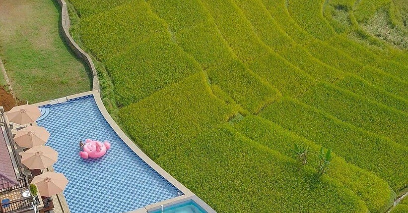 Wisata Kolam Renang di Villa Pasir Bungur Bandung, Suasananya seperti Pedesaan di Bali