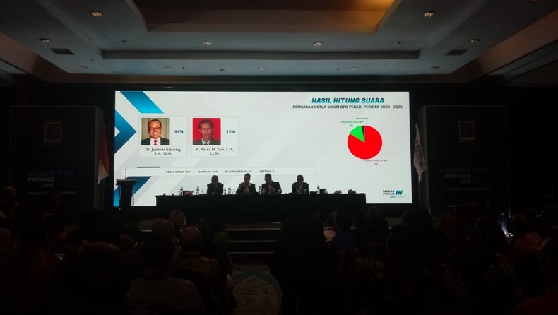 Juniver Girsang Kembali Terpilih sebagai Ketua Umum Peradi 2020-2025