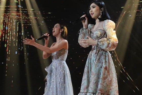 Duet Lyodra Ginting dan Isyana Sarasvati Bikin Merinding di Konser Kemenangan