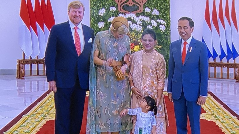 Saat Ratu Belanda Maxima Sapa Cucu Jokowi