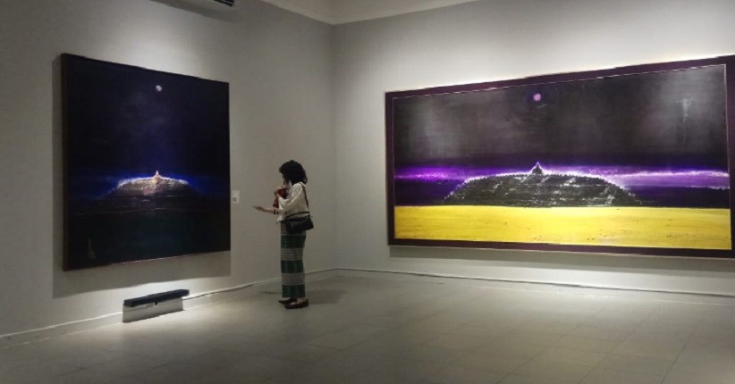 Menikmati Karya Srihadi Soedarsono di Galeri Nasional, Ada Borobudur Zaman Dulu