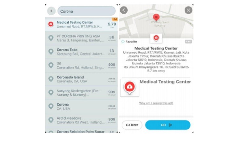 Waze Tambah Titik-Titik Pusat Pemeriksaan Medis  di Petanya 