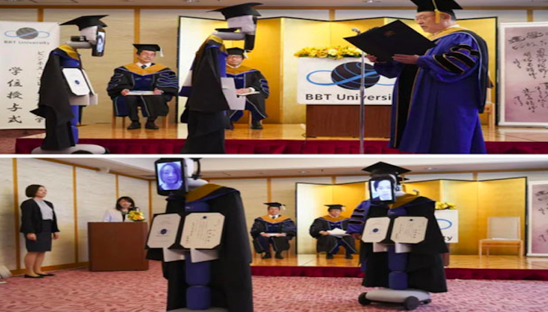 Takut Corona, Acara Wisuda di Jepang Diwakili Robot