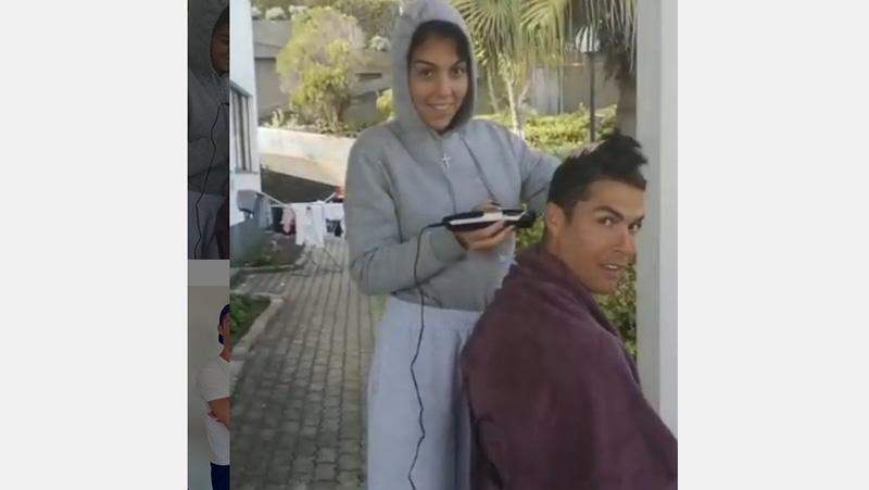 Cristiano Ronaldo Buat Pacar Seksinya Jadi Tukang Cukur Dadakan