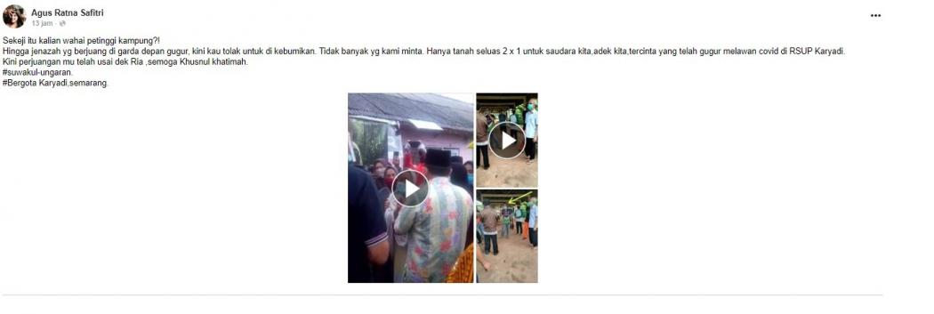 Warga Tolak Jenazah Perawat Positif Corona, Persatuan Perawat: Tak Punya Rasa Kemanusiaan