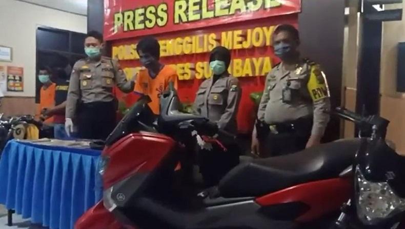 Dikejar Warga, Maling Motor di Surabaya Ditangkap Polisi