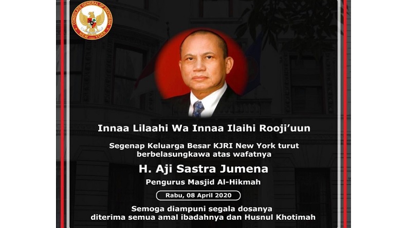 Kabar Duka, Chairman Masjid Al Hikmah New York Meninggal Positif Covid-19