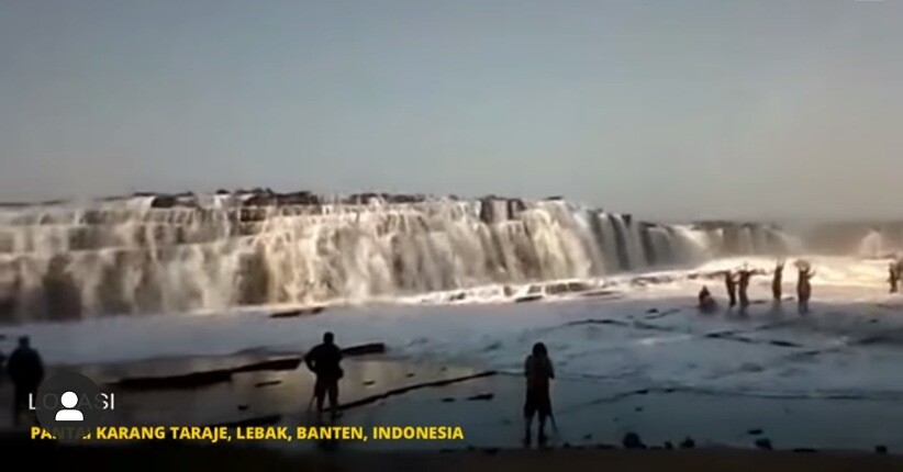 Indahnya Pantai Karang Taraje di Banten, Eksotis Mirip Air Terjun Berundak