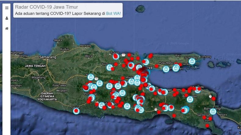 Info Baru, Masyarakat Bisa Mengakses Peta Sebaran Covid-19 di Jatim