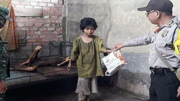 Viral Kakak Beradik di Muara Enim Kelaparan, Tanya Nasi ke Polisi