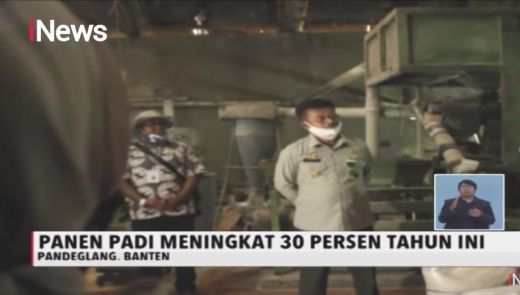 Mentan  Panen Raya dan Jajal Combine Harvester di Kabupaten Pandeglang