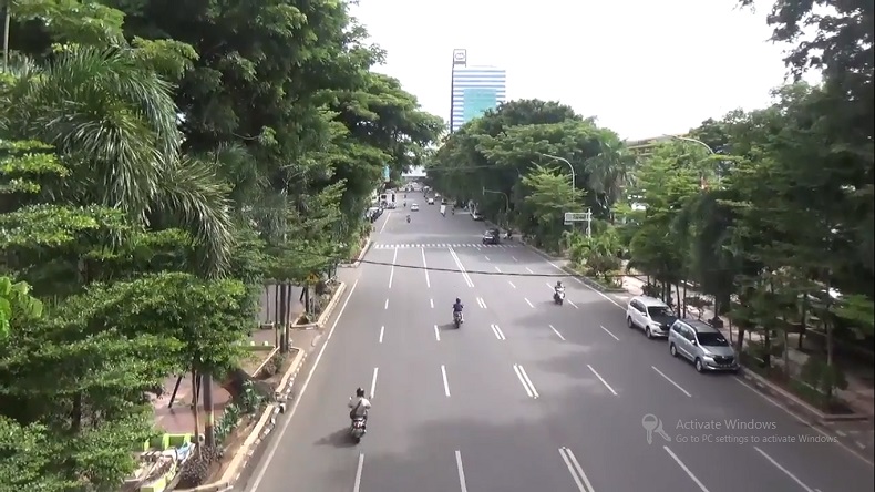 Hari Pertama PSBB di Makassar, Ruas Jalan di Kota Terlihat Lengang