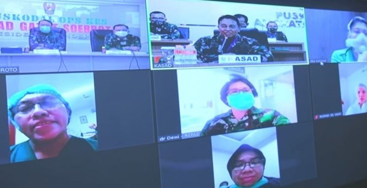 KSAD Jenderal TNI Andika Perkasa Berlinang Air Mata Lihat Perawat RSPAD