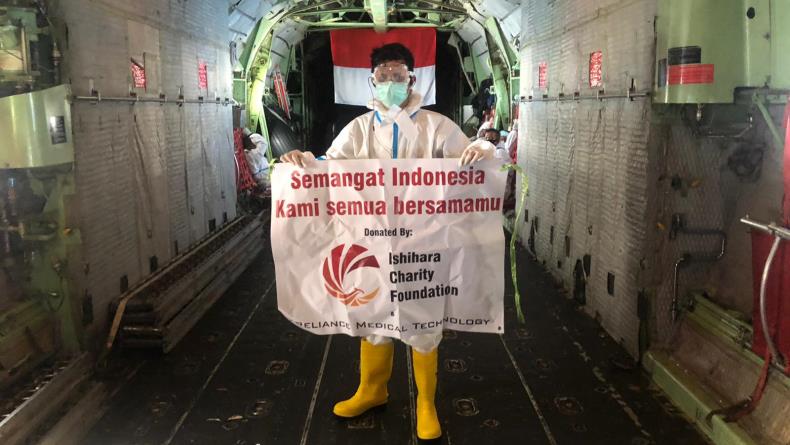 Pesawat Hercules TNI AU Angkut 140.000 APD Bantuan dari Yayasan Taiwan