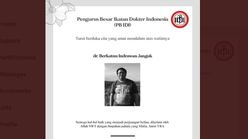 PB IDI Berduka atas Kepergian Dokter RSUD Soewandhi Surabaya