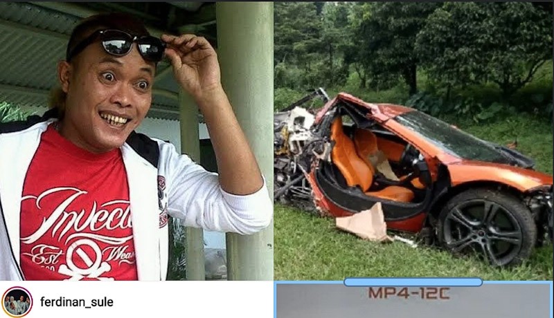 Supercar McLaren MP4-12C yang Ringsek di Tol Jagorawi Mirip Punya Komedian Sule
