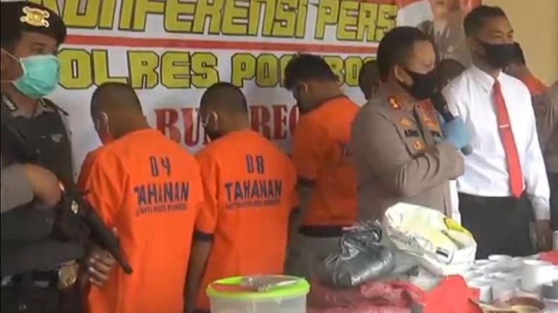 13 Pembuat Petasan di Ponorogo Diamankan dengan Barang Bukti 20 Kilogram Mesiu