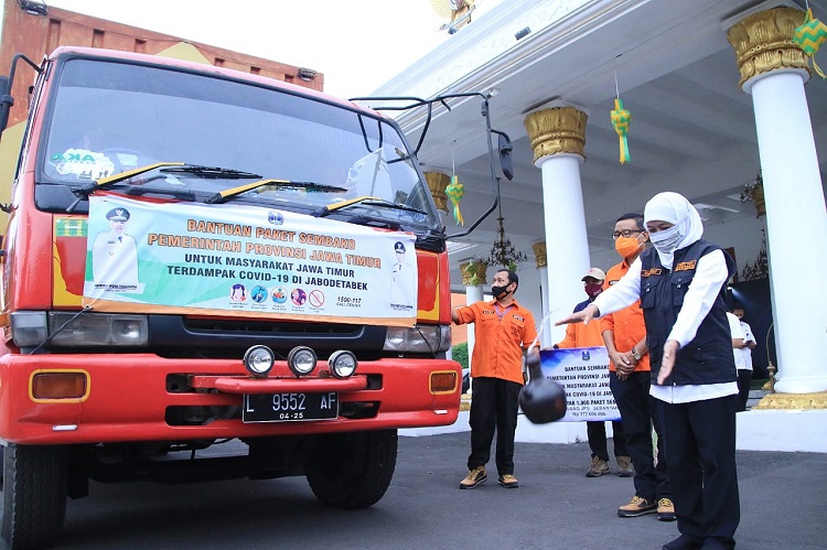 Pemprov Jatim Kirim Sembako dan Uang Tunai untuk 1.900 Perantau di Jabodetabek