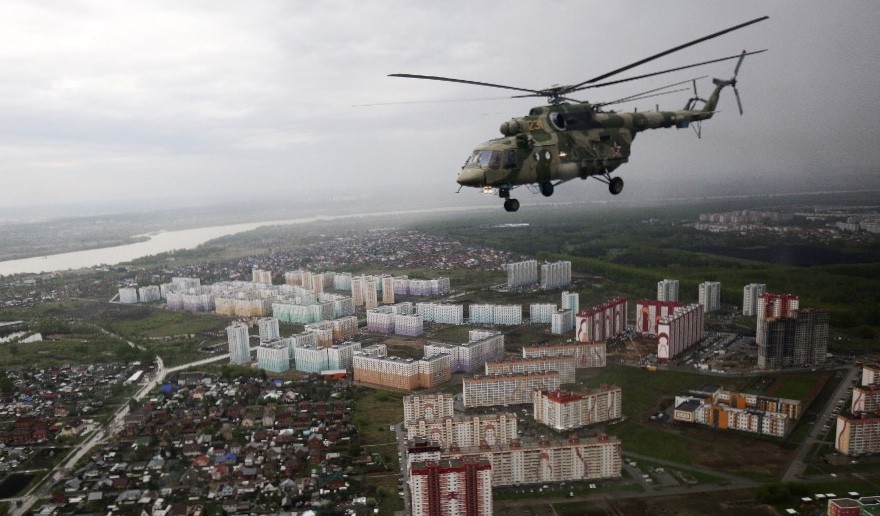 Helikopter Militer Rusia Mi-8 Jatuh di Luar Moskow, 3 Orang Tewas