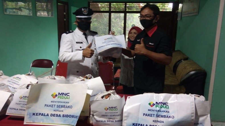 MNC Peduli Salurkan Sembako kepada Warga Terdampak Covid-19 di Desa Sidomukti Kendal