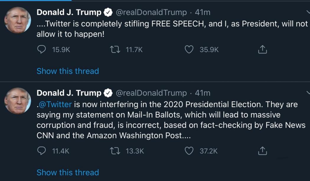 Heboh Perseturuan Donald Trump dan Twitter soal Pilpres AS