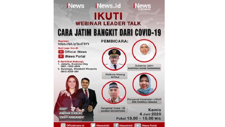 Webinar Leader Talk: Cara Jatim Bangkit dari Pandemi Covid-19