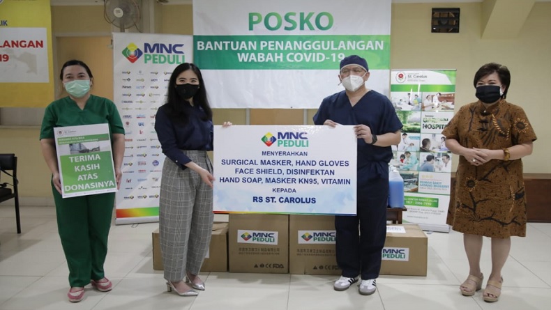 Rumah Sakit St Carolus Terima Bantuan Pencegahan Covid-19 dari MNC Peduli