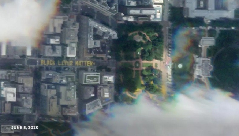 Tulisan Black Live Matter Terlihat dari Luar Angkasa, Begini Penampakannya