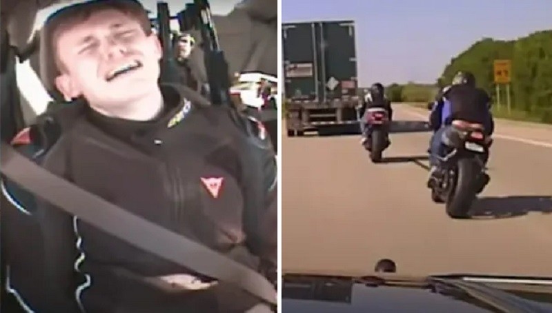 Pacu Motor hingga 294 Km per Jam, Bikers Ini Menangis saat Ditilang Polisi