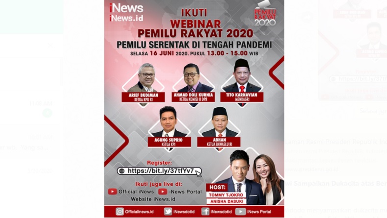 Webinar Pemilu Rakyat 2020: Pilkada Serentak di Tengah Pandemi