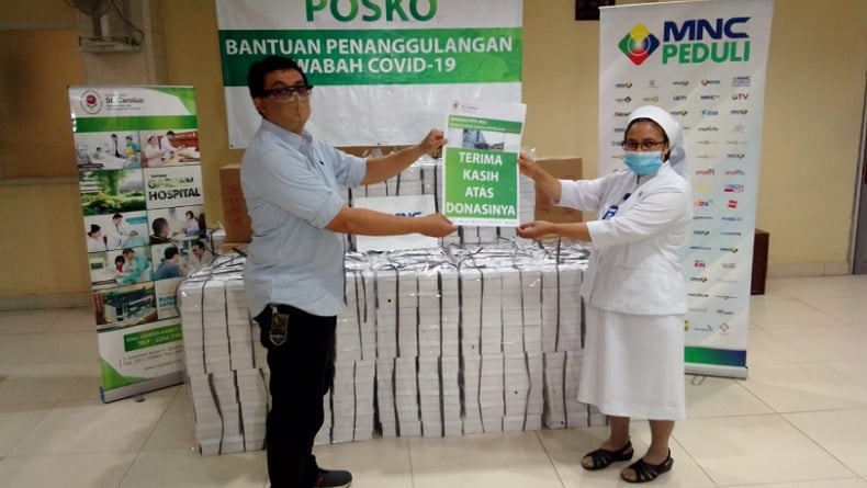 Dukung Tim Medis, MNC Peduli Kirimkan Makan Siang kepada RS St Carolus